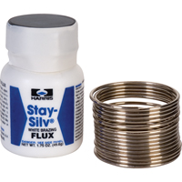 Safety-Silv<sup>®</sup> 56 Brazing Alloy Kit, Lead-Free, 56% Silver 22% Copper 17% Zinc 5% Tin, Solid Core, 0.0625" Dia.  848-1170 | TENAQUIP