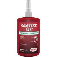 Loctite<sup>®</sup> 675 Threadlocker, 250 ml, Bottle, Green  AF312 | TENAQUIP