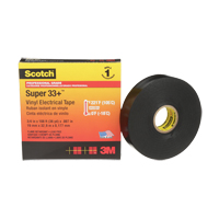 Scotch<sup>®</sup> Super 33+™ Vinyl Electrical Tape, 19 mm (3/4") x 33 m (108'), Black, 7 mils  AF691 | TENAQUIP