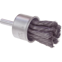 Knot Wire End Brush, 1/2" Dia., 0.014 Wire Dia., 1/4" Shank  BX481 | TENAQUIP