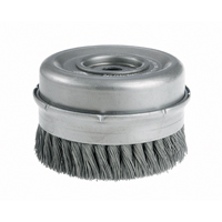 Knot Wire Cup Brushes with Bridle - Heavy-Duty, 4" Dia. x 5/8"-11 Arbor  BX628 | TENAQUIP