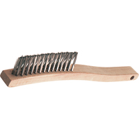 V-Groove Long Handle Scratch Brushes, Stainless Steel, 3 x 14 Wire Rows, 13-3/4" Long  BZ985 | TENAQUIP