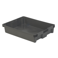 Polylewton Stack-N-Nest<sup>®</sup> Containers, 6.1" x 29.6" x 22.4", Grey  CA348 | TENAQUIP