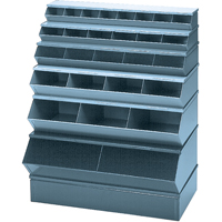 Bacs sectionnels superposables, Cap. 100 lb, 37" la x 8" p x 4-1/2" h, Bleu  CA786 | TENAQUIP