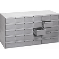 Industrial Drawer Cabinets, 30 Drawers, 33-3/4" W x 17-1/4" D x 21-1/8" H, Grey  CA935 | TENAQUIP