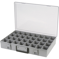 Boîte à compartiments, Plastique, 32 compartiments, 18-1/2" la x 13" p, 3" h, Gris  CB497 | TENAQUIP