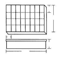 Boîte à compartiments, Plastique, 32 compartiments, 18-1/2" la x 13" p, 3" h, Gris  CB497 | TENAQUIP