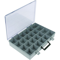 Boîte à compartiments, Plastique, 24 compartiments, 15-1/2" la x 11-3/4" p, 2-1/2" h, Gris  CB499 | TENAQUIP
