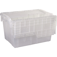 Flipak<sup>®</sup> Polypropylene Plastic (PP) Distribution Containers, 21.8" x 15.2" x 12.9", Clear  CC132 | TENAQUIP