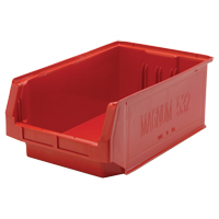 Giant Stacking Containers, 12.375" W x 19.75" D x 7.875" H, Red  CC367 | TENAQUIP