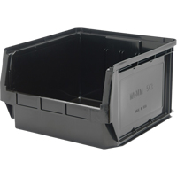 Stacking Container, 18.375" W x 18.375" D x 11.875" H, Black  CD085 | TENAQUIP