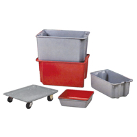 Stack-N-Nest<sup>®</sup> Plexton Containers, 14.8" W x 24.3" D x 5.1" H, Red  CD184 | TENAQUIP