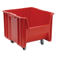 Mobile Giant Stack Container, 12-1/2" H x 16-1/2" W x 17-1/2" D, 250 lbs. Capacity, Red  CD940 | TENAQUIP