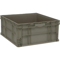 Stacking Container, 22.5" W x 22.5" D x 11" H, Grey  CE994 | TENAQUIP