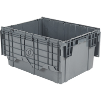 Flipak™ Polyethylene Plastic (PE) Distribution Containers, 27.9" x 20.9" x 15.2", Grey  CF724 | TENAQUIP