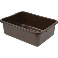 All-Purpose Ribbed-Bottom Storage Tub, 7" H x 15" D x 21" L, Plastic, Brown  CG216 | TENAQUIP