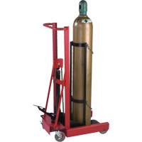 Hydraulic Cylinder Lift, Rubber Wheels, 12" W x 20" L Base, 300 lbs.  DC027 | TENAQUIP