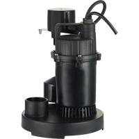 Thermoplastic Submersible Sump Pump, 2560 GPH, 115 V, 4.6 A, 1/3 HP  DC842 | TENAQUIP