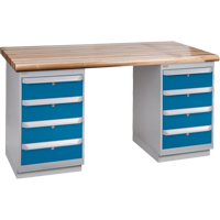 Pre-Designed Workbench, Dual Drawers, 2500 lbs. Cap., 72" W x 36" D, 34" H FG221 | TENAQUIP