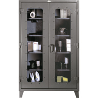 Clearview Cabinets, Steel, 4 Shelves, 72" H x 48" W x 24" D  FG852 | TENAQUIP
