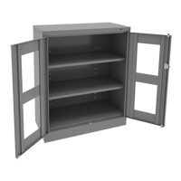 C-Thru Counter High Cabinet, Steel, 2 Shelves, 42" H x 36" W x 18" D  FL648 | TENAQUIP