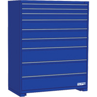 Modular Drawer Cabinet, 9 Drawers, 60" W x 28" D x 60" H, Blue  FM457 | TENAQUIP