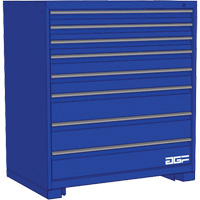 Modular Drawer Cabinet, 8 Drawers, 30" W x 24" D x 40" H, Blue  FM045 | TENAQUIP