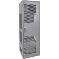 Gear Locker with Door, Steel, 24" W x 24" D x 72" H, Grey FN466 | TENAQUIP