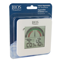 Indoor Hygrometers with BIOS Comfort Scale, Contact, Digital, -58-158°F (-50-70°C)  IA497 | TENAQUIP