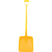 D-Grip Food Shovel, 13" x 12" Blade, 41" Length, Plastic, Yellow  JB864 | TENAQUIP