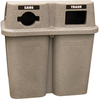 Recycling Containers Bullseye™, Curbside, Plastic, 2 x 114L/60 US gal.  JC592 | TENAQUIP