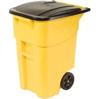 BRUTE<sup>®</sup> Roll-Out Container, Curbside, Plastic, 50 US gal.  JD662 | TENAQUIP