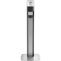 Messenger™ ES8 Silver Panel Floor Stand with Dispenser  JK514 | TENAQUIP