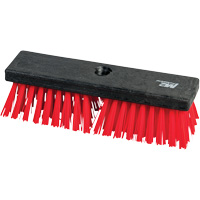 Brush with Threaded Hole, 10" L, Synthetic Bristles, Red  JM718 | TENAQUIP