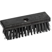 Utility Brush with Threaded Hole, 8" L, Synthetic Bristles, Black  JM720 | TENAQUIP