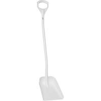 Ergonomic Small Blade Shovel, 50" Length, Plastic, White  JO990 | TENAQUIP