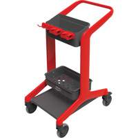 HyGo Mobile Cleaning Station, 30.7" x 20.9" x 40.6", Plastic/Stainless Steel, Red  JQ265 | TENAQUIP