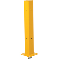 Tubular Post for Guard Rail, 5" W x 42" H, Yellow  KA099 | TENAQUIP