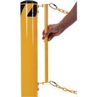 Dock Chain Barrier Bollard System, Steel, 42" H x 6-5/8" W, Yellow  KI262 | TENAQUIP