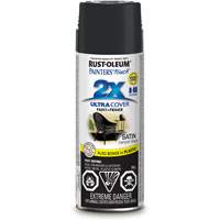 Painter's Touch<sup>®</sup> Ultra Cover Paint, Black, Satin, Aerosol Can  KQ573 | TENAQUIP
