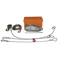 Tirfor<sup>®</sup> Wire Rope Hoist TU32 Rescue Kit , 5/8" Wire Diameter, 8000  lbs. (4 tons) Capacity  LV075 | TENAQUIP