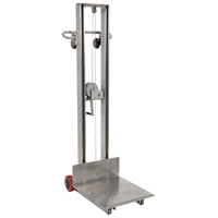 Platform Lift Stacker, Hand Winch Operated, 400 lbs. Capacity, 58" Max Lift  LV480 | TENAQUIP