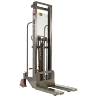 Hefti-Lift Load Stacker, Foot Pump Operated, 880 lbs. Capacity, 59" Max Lift  LV551 | TENAQUIP