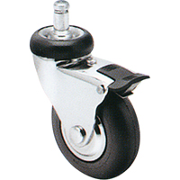 Comfort Roll Caster, Swivel with Brake, 3" (76 mm) Dia., 175 lbs. (79 kg.) Capacity  MJ023 | TENAQUIP