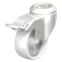 Stainless Steel Nylon Caster, Swivel with Brake, 5" (127 mm) Dia., 265 lbs. (120 kg.) Capacity  MO696 | TENAQUIP