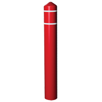 Smooth Bollard Cover With Reflective Stripes, 4" Dia. x 56" L, Red  MO753 | TENAQUIP