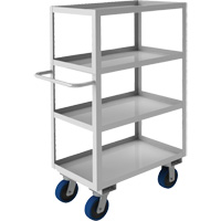 Industrial Grade Shelf Cart, 4 Tiers, 24-1/8" W x 53" H x 54" D, 1200 lbs. Capacity  MO980 | TENAQUIP