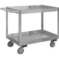 Industrial Grade Shelf Cart, 2 Tiers, 18-1/8" W x 35" H x 36" D, 1200 lbs. Capacity  MO992 | TENAQUIP