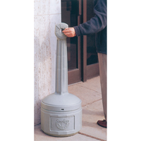 Smoker’s Cease-Fire<sup>®</sup> Cigarette Butt Receptacle, Free-Standing, Plastic, 4 US gal. Capacity, 38-1/2" Height  NH832 | TENAQUIP