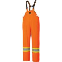 High Visibility Flame Resistant Waterproof Bib Pants, 4X-Large, High Visibility Orange  NIT506 | TENAQUIP